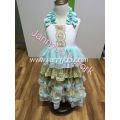 Kids Girls Green Doll Cake Dress